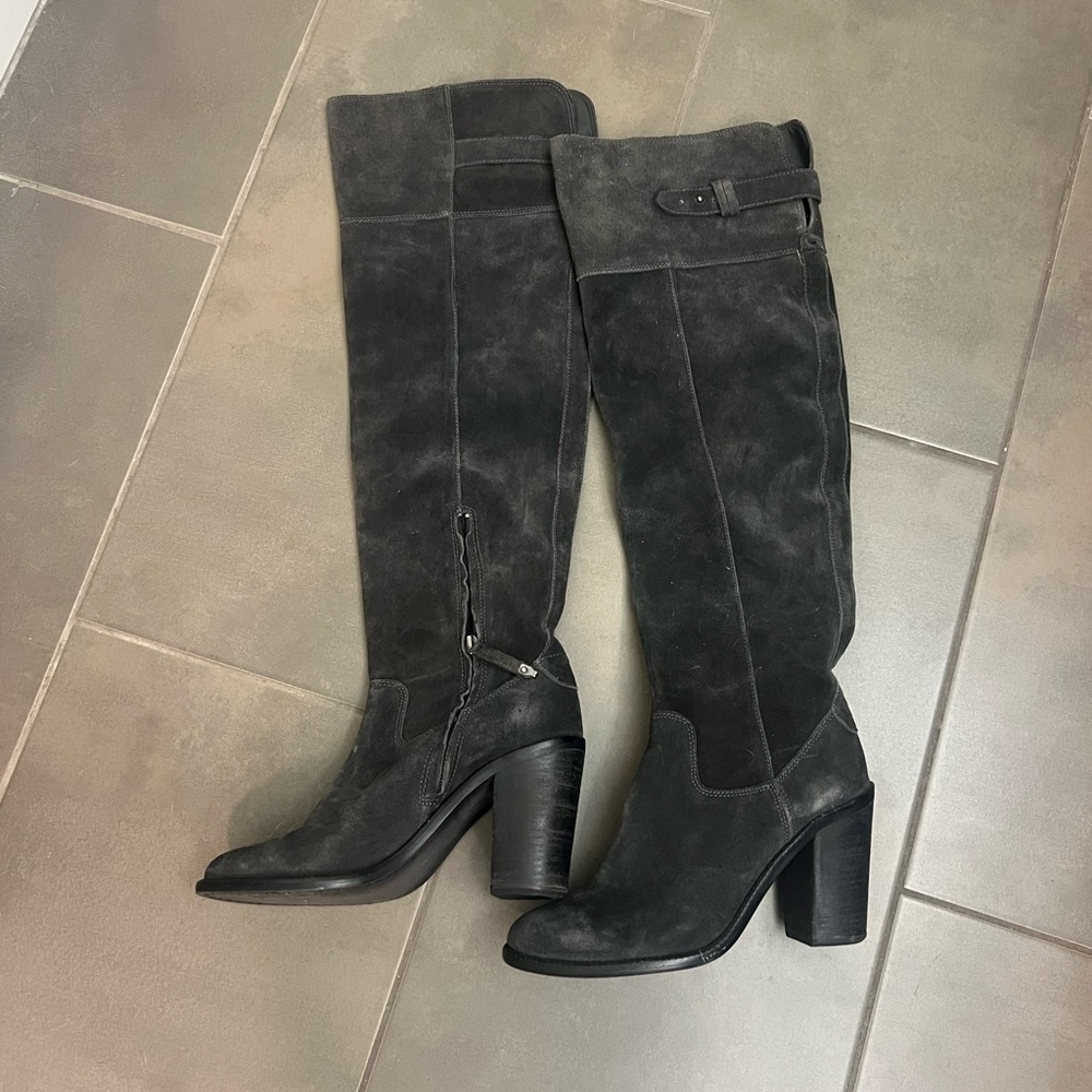 Dolce Vita Charcoal Over the Knee Boots